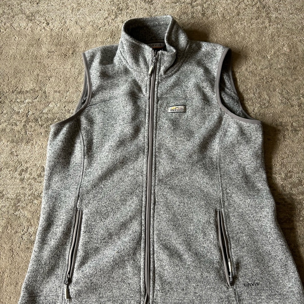 Gray Orvis Full-Zip Vest